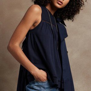 Banana Republic Sleeveless Pintuck Top